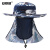 安赛瑞 防晒遮阳帽 户外垂钓帽夏天帽子 可折叠渔夫帽遮脸帽 迷彩藏青色 55-60CM均码 460055