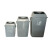 海斯迪克 gnjz-1275 塑料长方形垃圾桶 可定制上海分类垃圾桶 20L无盖 灰色