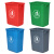 者也 长方形无盖垃圾桶厨房办公室商用分类大容量敞口垃圾箱 绿色方形款100L