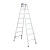 加厚铝合金两用直马梯子多功能工程扶梯人字折叠楼梯阁楼爬梯直梯 加宽两用梯-2.4米（单面焊接）【顺丰】