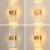 卡梦尔 新款卧室客厅现代极简约led墙上走廊过道楼梯透明亚克力床头壁灯 E款40*15三色变光