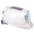 夏季太阳能带风扇安全帽工地多功能电风扇充电空调防晒帽子头盔男 白色(MA款)12000毫安