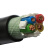 起帆电线电缆 YJV3*4+1*2.5平方国标电力电缆 绝缘护套硬电缆硬线 黑色1米  【50米起售】