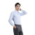 中神盾 2521 男式长袖衬衫修身韩版职业商务衬衣 蓝色竖条纹拼白领 37码 (100-499件)