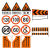 高速公路道路施工预告标志牌改道警示限速反光指示牌标识牌全国标 太阳能导向牌 10x10x10m