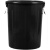 垃圾桶圆形黑色其他垃圾分类干垃圾户外厨房物业酒店商用餐饮带盖 50K【无盖】黑色