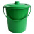 简厚 垃圾桶带盖圆形垃圾分类垃圾桶塑料圆桶加厚手提桶 绿色20L圆桶