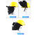 配帽式电焊防护面罩焊工面罩护脸防烤全脸男士电焊工面具头戴式 支架款高空面罩+黄ABS国标安全帽