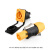 CNLINKO卡侬电源插头3芯显示屏音响防水航空电源连接器插头 竹江 YF24型黄色插头(不带线)