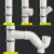 PVC三通带检修口 开口三通PVC补漏片110 75变径50哈夫节排水管补 160x160开口三通(长款)
