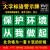 标志大字标语口号警示牌 质量公司工地生产车间工厂人人有责标语 保护环境从我做起(绿底白字)A-1 30x30cm