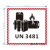 新版 锂金属电池标航空警示标签防火易碎空运封箱贴纸UN3481/3091 通用UN3481无英文(100贴)