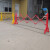 工地便携式塑料伸缩护栏不锈钢移动绝缘折叠可携带防护栏玻璃钢施 玻璃钢12米高25米长管式红白