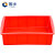 固乡塑胶塑料盒子长方形（小方盒）物料盒周转箱元件盒收纳盒工具盒零件盒 X4# 红色 300*200*80mm