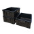 周转箱黑色整理收纳箱塑料物料盒pp塑胶箱零件盒无盖 31号(585*405*180)