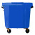 简厚 大号环卫垃圾桶垃圾车带盖挂车小区医疗市政垃圾分类大垃圾桶 蓝色加厚款1100L
