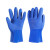 全浸塑杀鱼橡胶止滑加厚全胶皮防水防滑工作耐磨防油劳保手套 蓝色耐油手套（均码） 5双