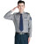 君御 保安服衬衣保安制服夏装套装衣服物业夏季工作服 灰色长袖+裤(含配件) 175/XL