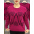 歌珀尼七分袖针织衫女中袖上衣半袖t恤2023年春秋季新款圆领薄款长袖 长·袖玫红 XL 100-115斤
