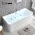 浴缸小户型按摩独立式亚克力浴缸成人家用冲浪保温恒温浴缸定制 银色五件套+浴缸 1.1m