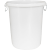 木野村大水桶塑料桶大号大容量带盖加厚食品级胶桶大白桶储水桶家用圆桶 白色（无盖） 200L桶口外径66高81cm