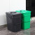 手提垃圾分类垃圾桶大号过滤网商用专用厨余带盖拉圾筒20 10L手提翻盖绿色