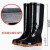 斯铂格 劳保雨靴PVC防滑防水防刺靴子 高筒黑色-牛筋底-无绒42