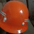 力达安全帽 盔式玻璃钢  印字带反光条 橙色