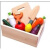 河兔水果切切乐 磁吸蔬菜水果切切看木制厨房玩具磁性儿童过家家玩具 9件木盒水果【磁吸】
