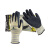 代尔塔 (DELTAPLUS）202015防割手套半乳胶涂层隔热耐磨劳保手套 灰黄色 8码