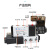 JNC气动24v电磁阀组220v常闭配件4v210-08气阀12v二位五通换向阀 4V410-15 AC220V 配8厘接头