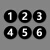 本安 亚克力数字牌号黑色(10个)5cm工位号牌更衣柜号码牌贴可定制 BSZ21