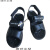 适用于静电凉鞋PU软底夏季透气舒适防滑耐磨工作鞋 PU黑色皮面凉鞋 34
