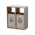 标燕 100L分类咖啡色组合 带盖箱脚踏分类垃圾桶ZTT-9109