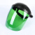 聚远 JUYUAN  电焊面罩具 轻便氩弧焊全脸防护烤脸打眼强光头戴式PC焊帽 黑顶绿屏面罩  2个起售