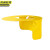 京洲实邦 遮阳帽--黄色 工地防晒帽檐带风扇透气加大JZSB-9125