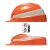 DIC IZANO安全帽施工地便携伸缩可折叠薄出差头盔 绿色 新国标认证 现货