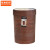京洲实邦  复古仿木纹收纳桶摇盖垃圾桶B 7L咖啡色有盖