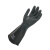 三蝶153工业橡胶手套 加长耐酸碱手套 渔业防水防滑手套卷边 5双 40cm 黑色 定制