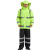 大杨RF733反光雨衣雨裤套装 荧光绿176-180 防汛救援分体双层透气防雨服