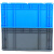 eu加厚塑料大周转箱长方形胶框灰色物流箱子储物盒收纳盒子胶箱框定制 400*300*280 蓝色物流箱不带盖