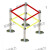 不锈钢警示带防护护栏单双层伸缩隔离柱电力安全围栏3米5米隔离带 加厚双层5米组合底座一根