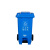 捷诺立（JNL）22468 分类垃圾桶小区物业垃圾箱大号特厚带轮中间脚踏垃圾桶蓝色可回收垃圾120升