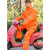 普力捷 天堂橘红色桔色橙色反光分体式雨衣T093A 单位：件 M 一件