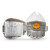 LISMST-AG/AX系列硅胶橡胶防尘口罩半面罩过滤棉防PM2.5雾霾工业粉尘 AGX.C  (活性炭KN95)10片装