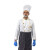 男女厨师服 长袖酒店食堂厨房 蛋糕店 烘焙师西点 工作服装上衣 白色 M-165