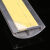 自粘型铝合金地线槽半圆明装弧形地板明线走线槽2米金属防踩防压 PVC仿瓷3号黄冰玉长度1.5米 放2