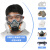 LISM防毒面具防工业粉尘甲醛喷漆化工有毒气体面罩半面全面农药雾霾 412硅胶防毒面具套装