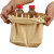 冰禹 BY-7524 通用方底牛皮纸袋 打包袋食品袋面包袋 (100个)包装一次性黄皮纸袋 防油24*13*8
