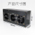 塑机三相5线32A工业插头16A黑色三联3孔380V电源塑料插座盒 单个32A插头(SFN025)